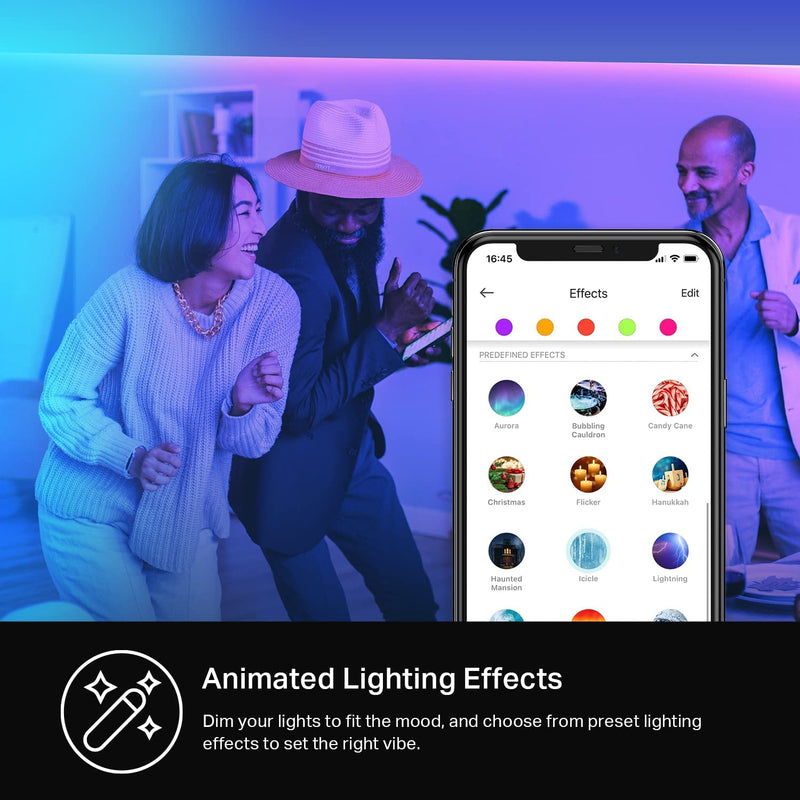 [AUSTRALIA] - Kasa Smart LED Light Strip, RGB, 32.8ft(2 Rolls of 16.4ft.) Wi-Fi LED Strip Works w/ Alexa & Google Assistant,High Brightness, Trimmable, Up to 25,000 Hours,2Yr Warranty (KL400L10),Multicolor Multicolor 32.8 Ft 