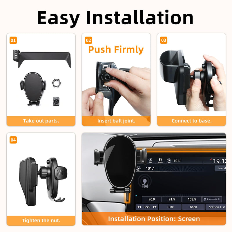 Car Phone Holder for Mazda CX5 (2021-2025,10.25" Screen Only), 360 Phone Holder Rotating, Hands Free Mobile Holder, Car Mount for iPhone, Samsung & Android, with Storage Box, CX-5 Interior Accessories Mazda CX5 | 2021-2025