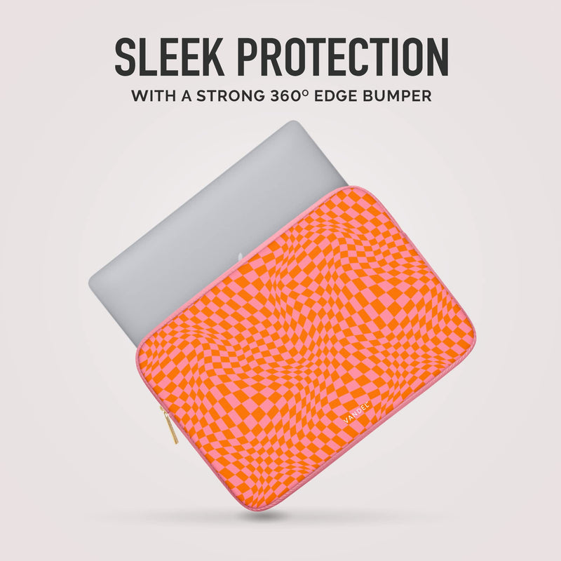 Vandel 13 Inch Laptop Sleeve, Fits 13-13.3 in Laptops: MacBook Air Case, Pro, Case Chromebook M1 Sleeve Inch, HP Soft 13-13.3 Inch Pink Checker