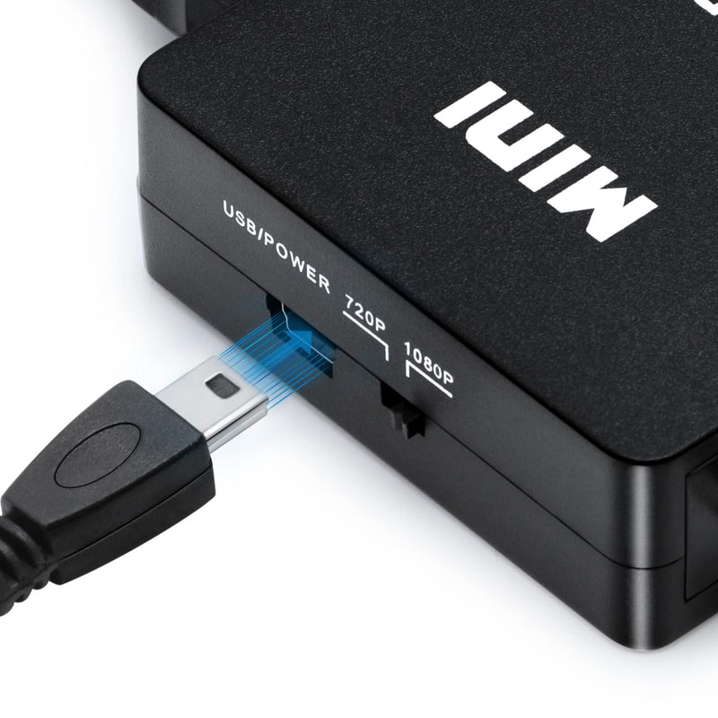 RCA to HDMI Converter, 1080P RCA Composite CVBS AV to HDMI Video Audio Adapter Compatible with N64 Wii PS2 Xbox VHS VCR Camera DVD (RCA Adapter + HDMI Cable + RCA Cable) 3 in 1