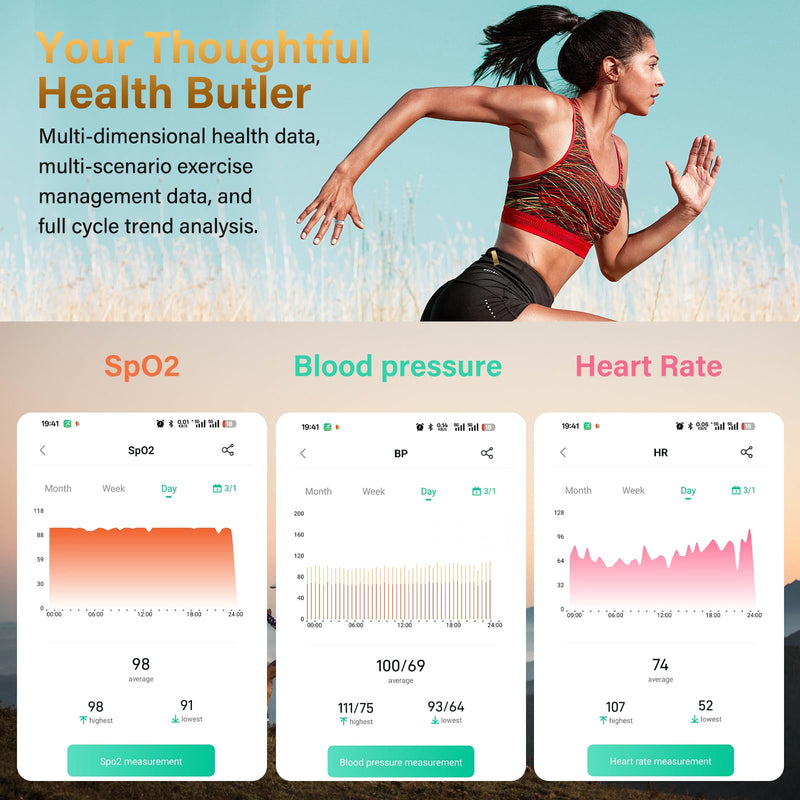Smart Ring for Women and Men – Fitness & Health Smart Ring with Heart Rate and Sleep Tracking – Waterproof Activity & Wellness Ring Compatible with iPhone and Android (8#)