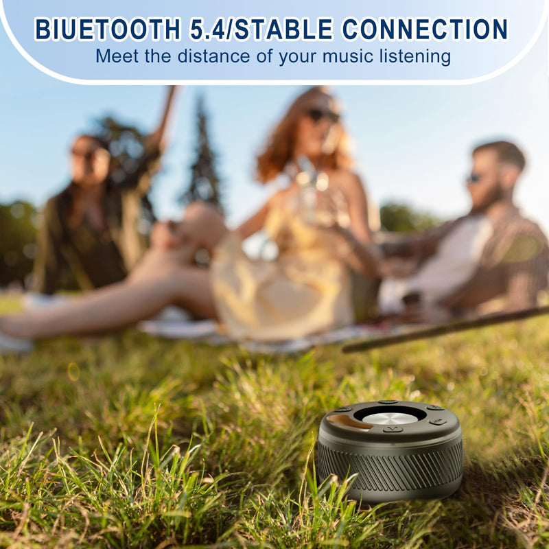 [AUSTRALIA] - Bluetooth Speaker, Shower Speaker, IP7 Waterproof Portable Speakers Bluetooth 5.4 with HD Sound, RGB Light/LED Display/Hands-Free Call/Suction Cup Perfect for Bathroom Sing-Along Stocking Stuffers 