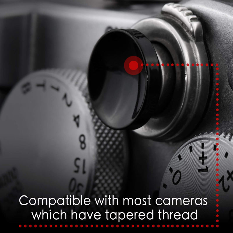 [AUSTRALIA] - Soft Shutter Release Button (2 Pack/Black) High-end Concave Camera Shutter Button Black 