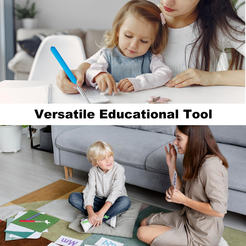 Telescopic Teacher Pointer Stick,4Pcs Mini Finger Pointer Stick,Retractable Teacher Pointer Stick forElementary School Kindergarten Teacher Teacher Supplies (A- Black,red,Blue,Purple) A- Black,red,blue,purple