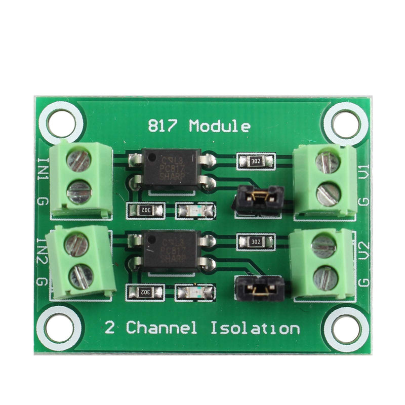 HALJIA PC817 Optocoupler 2 Way Voltage Insulation Board Voltage Control Switching Module