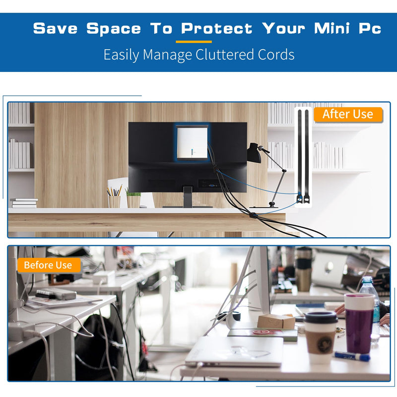 Metal Mini PC Mount Compatible with Beelink S12 Pro | Vesa Mount Wall Mount And Under Desk Mount for S12 Pro, SER6 Pro/SER3/SER5, SER5 MAX/Pro, SEi12 & EQ13 Classic Series (S12 Pro/SER5/SEi12/EQ13)