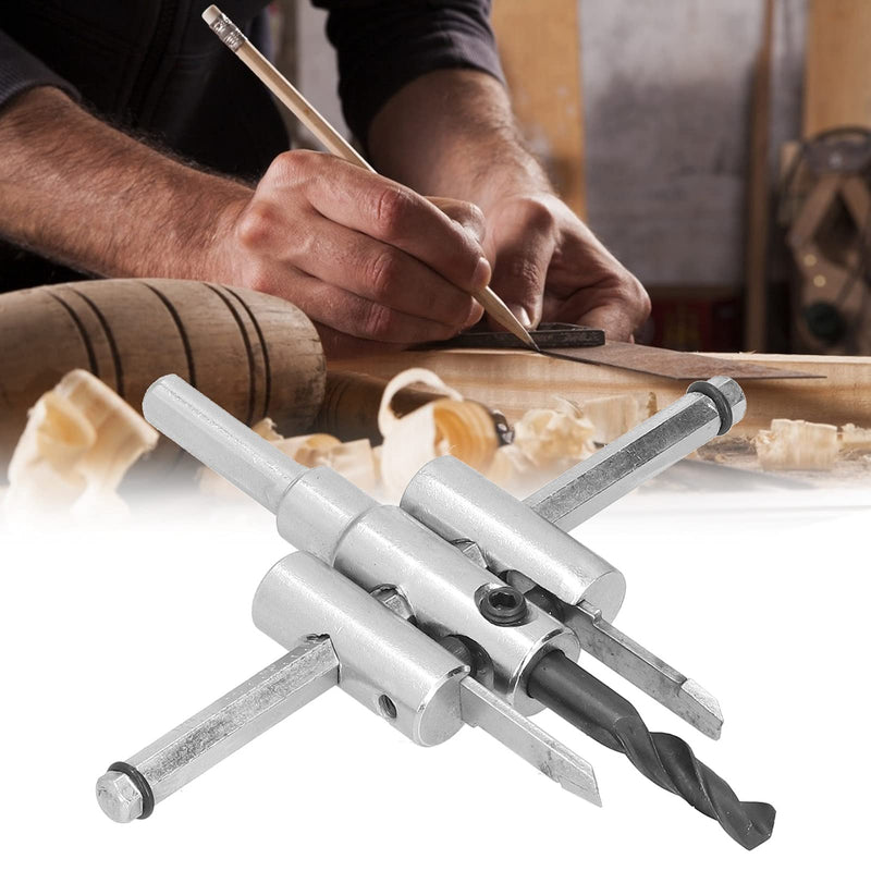 Munefe Adjustable Circular Hole Cutter, Sheet Metal Hole Cutter, Beam Cutter for Circular Saws for Wood, Plastic, Acrylic, Plasterboard, Ventilated Concrete, etc. (40-120 mm) 40-120 mm