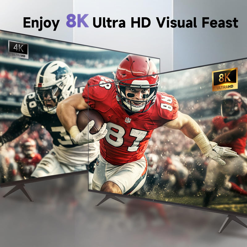 [AUSTRALIA] - HDMI Switch 2 in 1 Out, 8K@60Hz 4K@120Hz, Aluminum HDMI 2.1 Switcher, Supports VRR HDR10+ Dolby Vision 48Gbps HDMI Splitter, Perfect for Gaming, PS5, Xbox, Roku, Fire Stick(Black) Black 