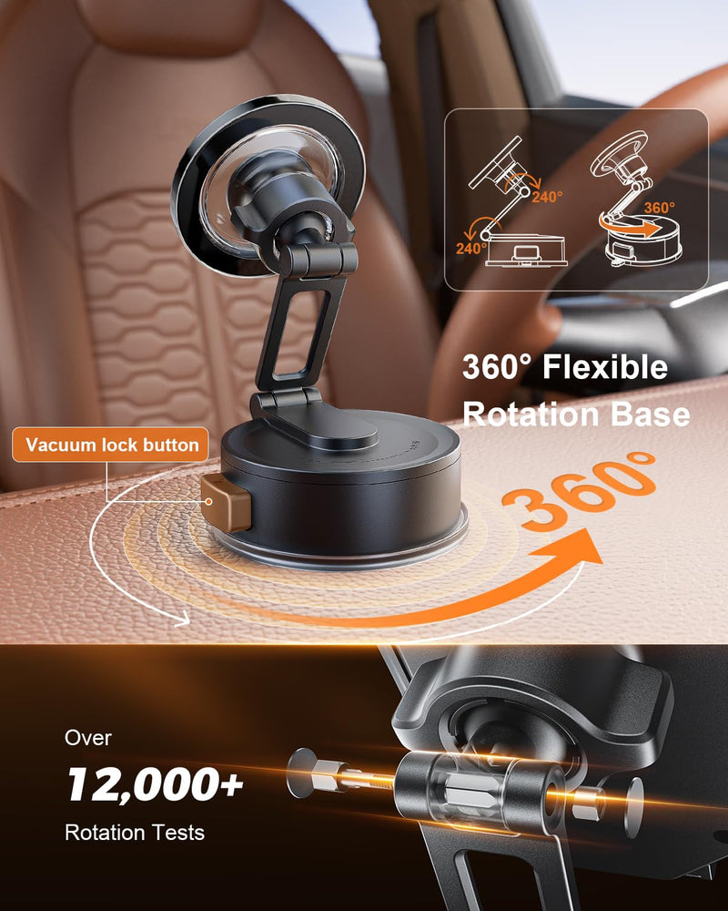 Bundle SUPERONE Retractable Car Charger 4 in 1 & 360°Adjustable Vacuum Phone Holder