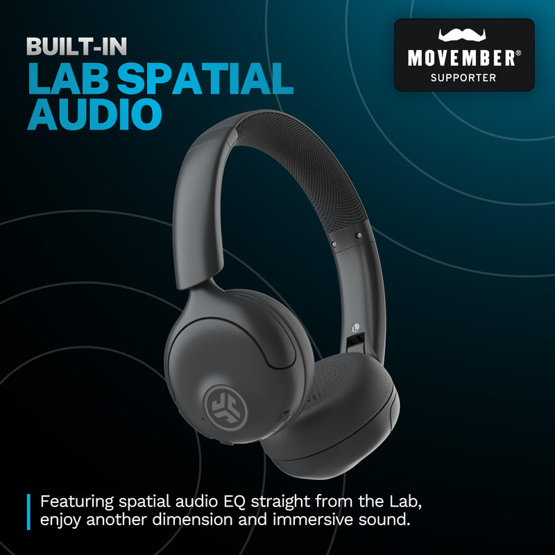 JLab, Go Lux ANC, On Ear Headphones, Active Noise Cancelling, Bluetooth, Graphite