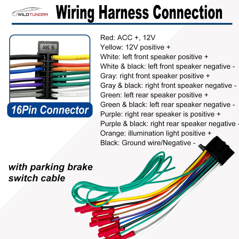 16 Pin Pioneer Wiring Harness Radio Stereo Connector for Aftermarket Radio Wire Harness Replacement for Pioneer DEH AVH AVIC MVH FH SPH Pioneer Stereo Power Plug for AVH-120BT AVH-1500NEX AVH-200EX