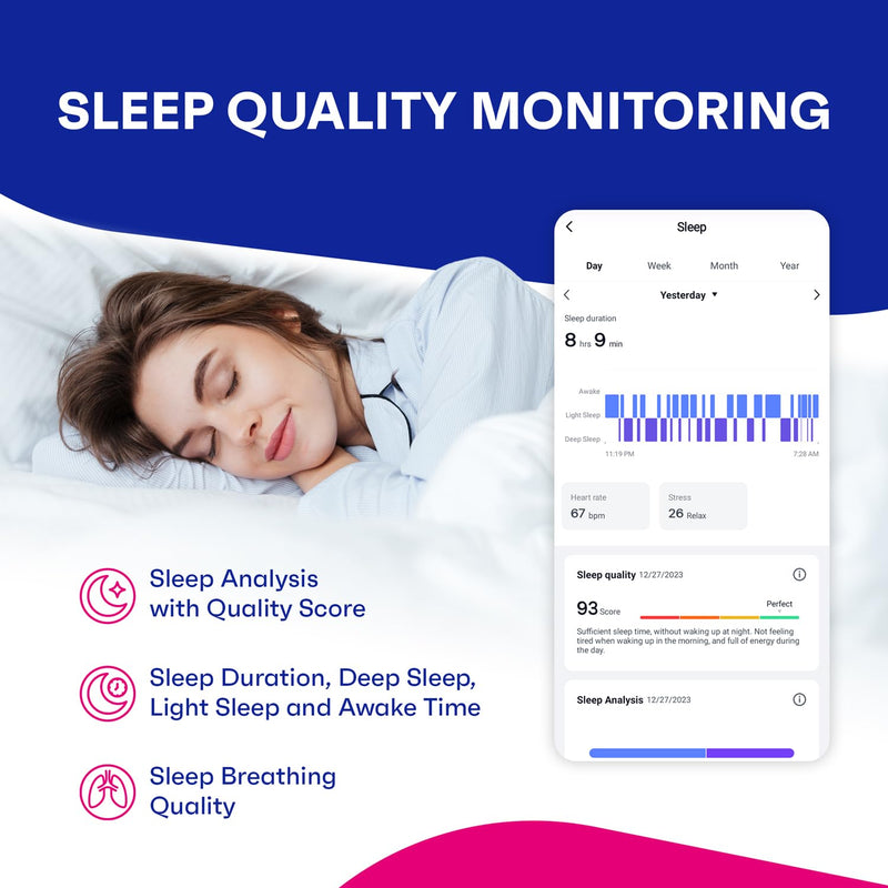 OCTANDRA Active 2 VeryFit Fitness Tracker Heart Rate SpO2 Blood Oxygen Saturation Sleep Monitor 1.05" Screen Activity Step Counter Pedometer IP68 Waterproof Smart Watches for Men Women (ID155) (Grey) ID155 - Grey