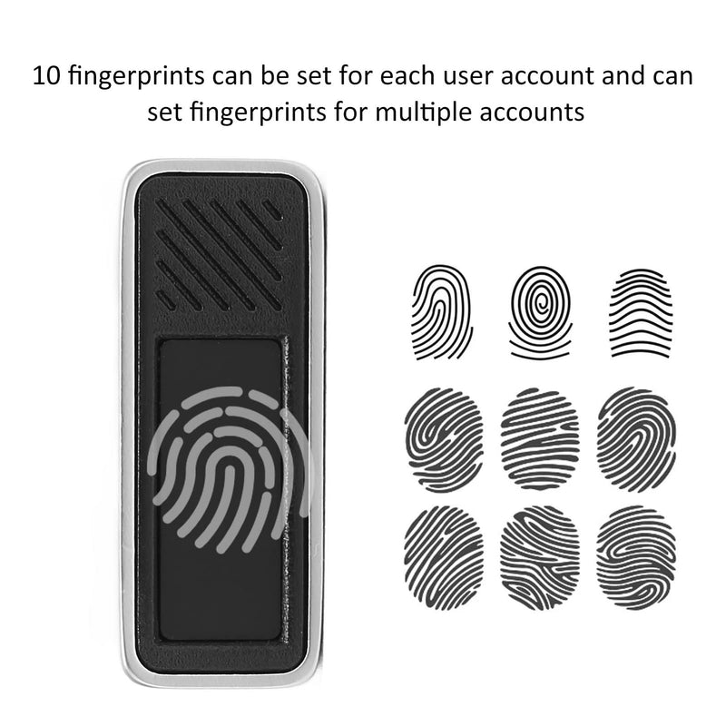 [AUSTRALIA] - Diyeeni USB C Fingerprint Key Reader, Biometric Fingerprint Scanner for 8 7, 360 Degrees Touch Portable Security Key for Laptop, Support 10 Fingerprints 