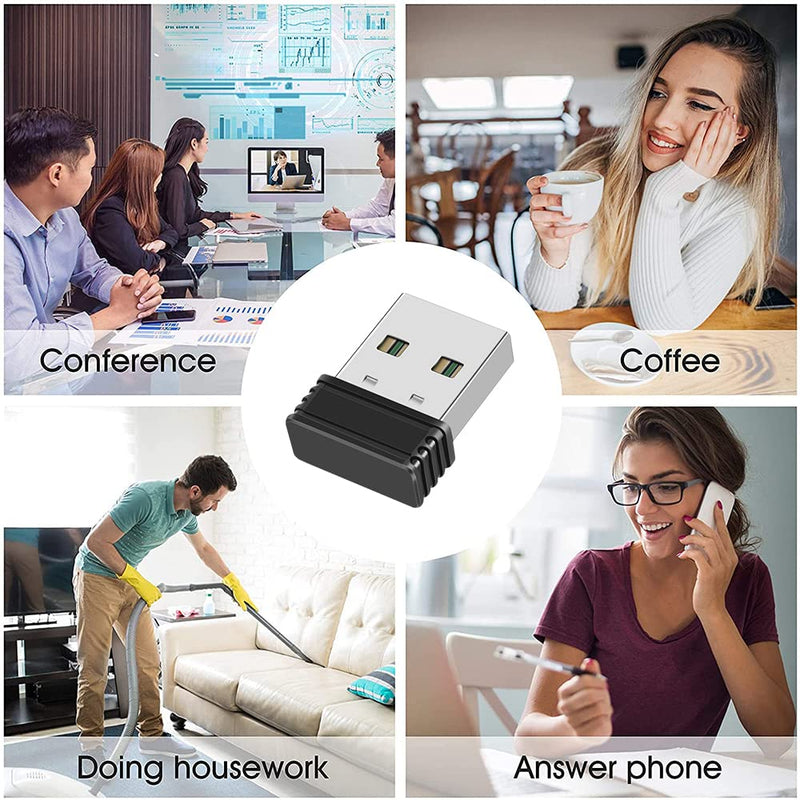 Mouse Jiggler Undetectable USB Mouse Mover Jiggler NO Software Required for Computer/Laptop, Automatic Mini Mouse Shaker Driver-Free Mouse Movement Simulator Keep Computer Awake, Plug & Play (2 PCS) Black 2 PCS
