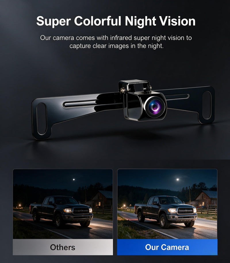 Alarm Sensor 1080P Backup Camera with 5 inch Monitor Rear View Reverse Camera Universal for Pickup Truck Car SUV 170 Degree Perfect Angle Night Vision IP69 Waterproof DLD5C 5" 1-Cam