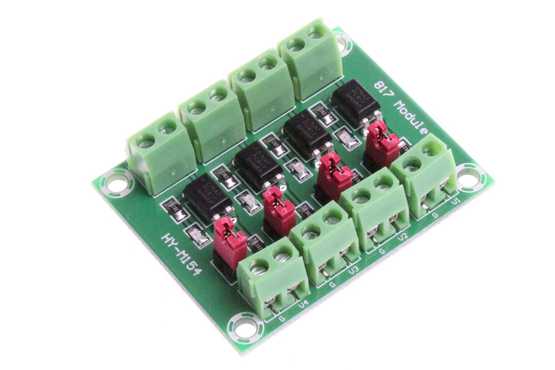 NOYITO PC817 4-Channel Optocoupler Isolation Board Voltage Converter Adapter Module 3.6-30V Driver Photoelectric Isolated Module