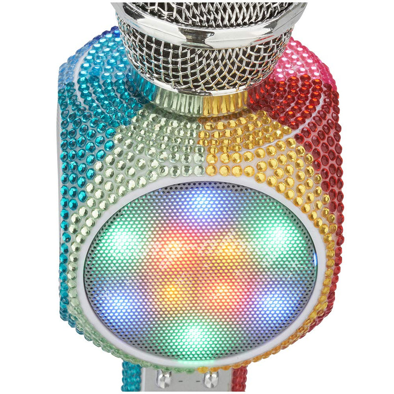 [AUSTRALIA] - Wireless Express - Sing-Along Bling Bluetooth Karaoke Microphone and Bluetooth Stereo Speaker All-in-One (Rainbow Bling) Rainbow Bling 