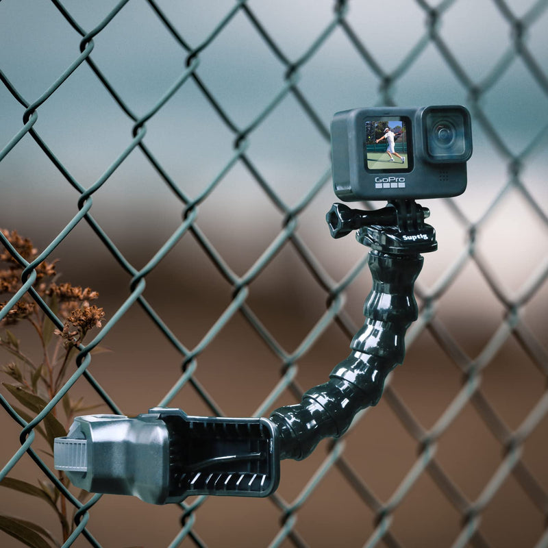 Suptig Jaws Flex Clamp Mount Gooseneck Mount for GoPro Hero 12 Hero 11 Hero 10 Hero 9 Hero 8 Hero 7 Hero 6 Hero 5 Hero 4 Session Hero 3+ Hero 3 Akaso EK7000 Arlo Action Cameras