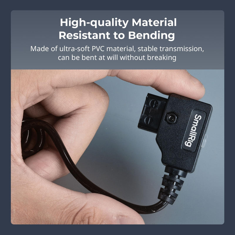 SMALLRIG D-TAP to BMPCC 4K/6K Coiled Power Cable Suitable for Blackmagic Pocket Cinema Camera 4K / 6K for V Mount Gold Mount Battery, Weipu SF6 2 Pin Female to P Tap, 15 inch - 47 inch Length - 4761