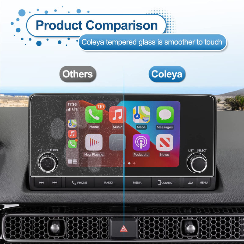 2022 2023 2024 Civic Screen Protector for Honda Civic (Sport/LX/EX/EX-L) 7-inch Touch Screen, 2022 2023 Civic Tempered Glass 2024 Civic Navigation Accessories HD Transparent Protective Film