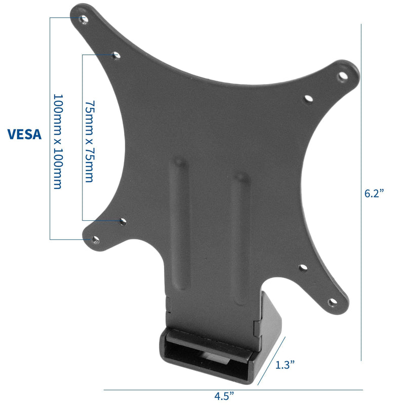 VIVO Quick Attach VESA Adapter Designed for HP Models 27er, 27es, 27ea, 25er, 25es, 24ea, 23er, 23es, 22er, 22es, 22f, 23f, 24f, 25f, and 27f with Single Monitor Desk Mount for Screens up to 22 lbs