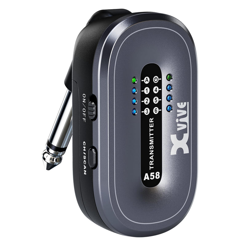 Xvive A58T Wireless Guitar Transmitter for A58 and P58 Pedal Wireless System Active or Passive Pickup Bass Piezo-Electric Acoustic A58TX