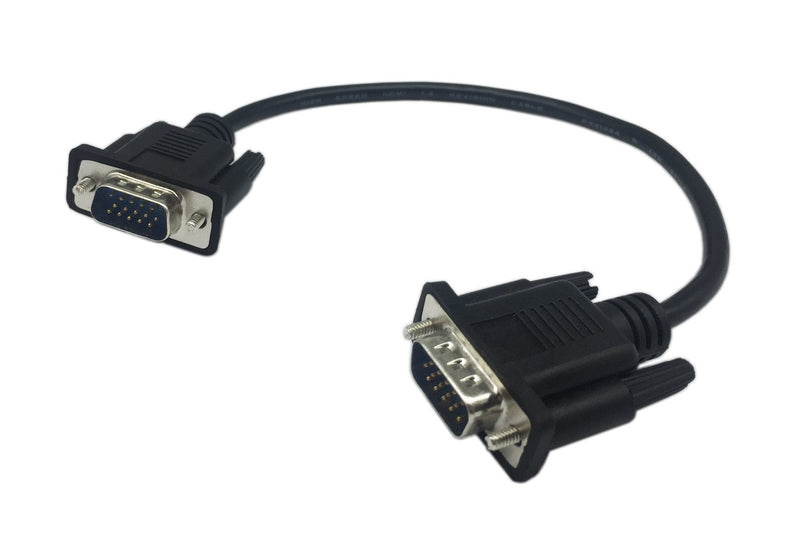 CERRXIAN 1ft VGA SVGA 15 Pin HD15 Male to Male Adapter Video Monitor Cable for PC Laptop TV Porjector(mm)