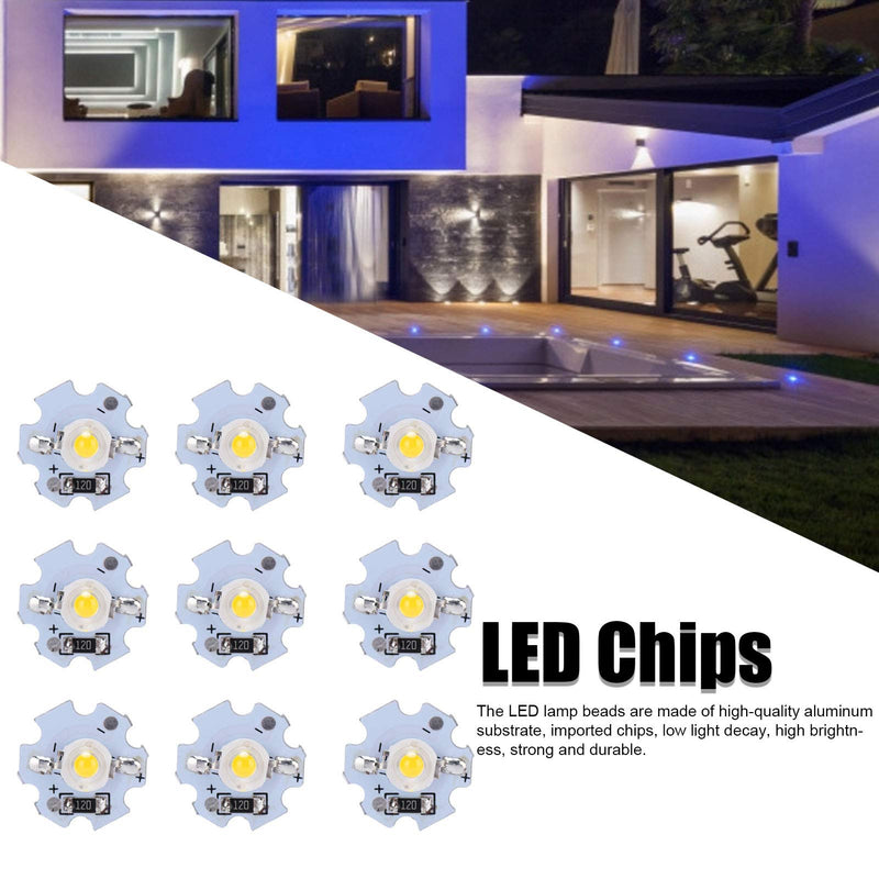 [AUSTRALIA] - Dioche LED Chip, Pack of 25 0.5W 5V High Performance LED Lamp Beads with Aluminium Plate for Flashlights, DIY Adjustment Lights, Headlights and Spotlights 