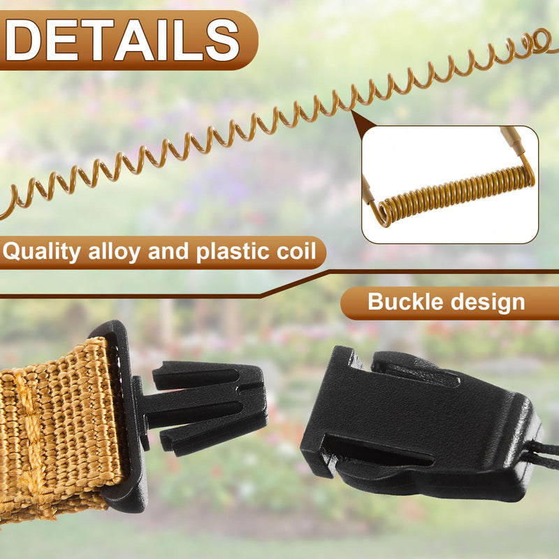 [AUSTRALIA] - Zonon 2 Pcs Rangefinder Tether Range Finder Tether Retractable Rangefinder Lanyard Coiled Equipment Lanyard for Hunting Khaki Small 