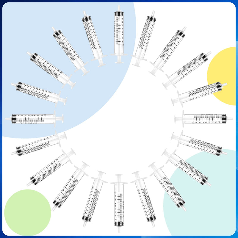 [AUSTRALIA] - Dacitiery Pack of 20 Syringes, 10 ml Needleless Sterile Syringes for Small Pet Feeding, Scientific Laboratories, Plant Watering, Industrial Precision Application 
