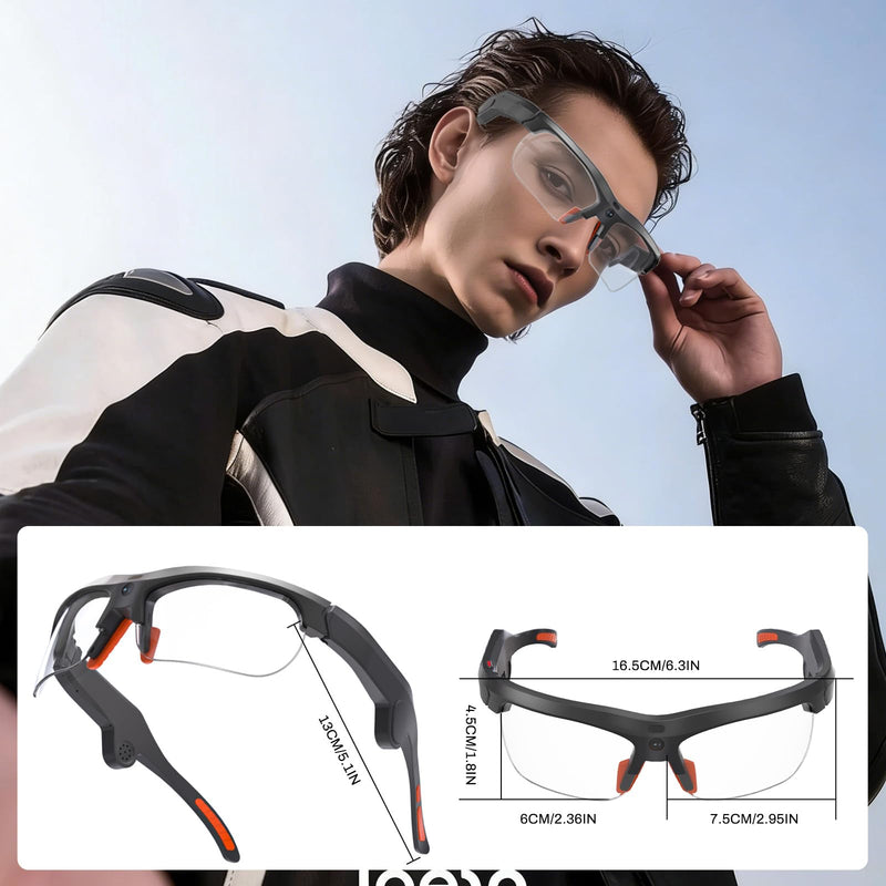 AI Smart Glasses - 2026 Upgrade with 20MP Camera, AI Voice Assistant & Real-World Recognition, EIS Anti-Bluetooth Audio Sunglasses, Sports Camera Glasses for Men and Women (Photochromic Lens) Photochromic