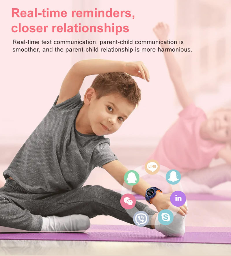 Smart Watch for Kids Smart Watches Heart Rate Monitor Sleep Monitor SNS Message Reminder Waterproof Pedometer Step Counter Calories 25+Sports Modes Alarm Remote Camera Music Control Pink