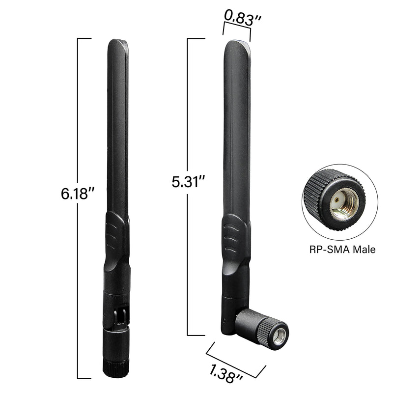 Dual Band WiFi Antenna Bluetooth Antenna for PC - 2 Pack Dual Band WiFi Antenna 2 Pack for PC