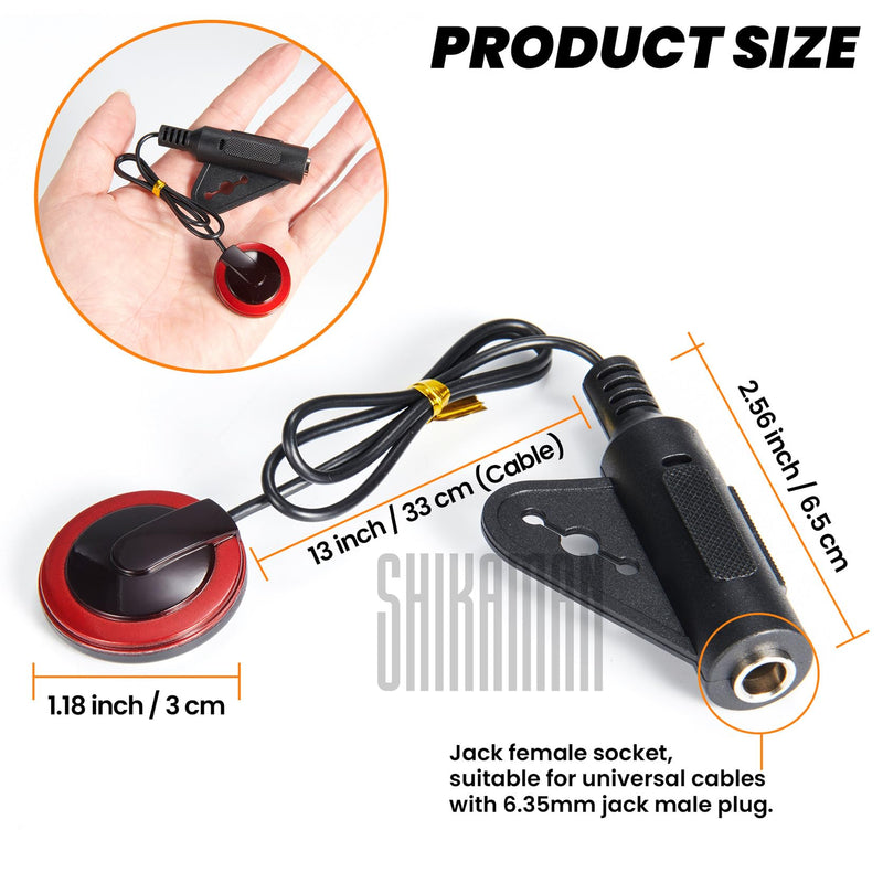 Piezo Contact Microphone Pickups for Guitar, Violin, Viola, Cello, Banjo, Ukulele, Mandolin and More (12 Pack) 12 Pack