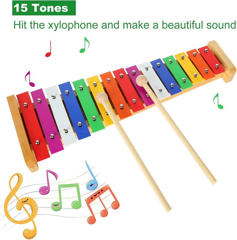 [AUSTRALIA] - Melal Xylophone - 15 Note Color Glockenspiel - Sheet Music Cards 