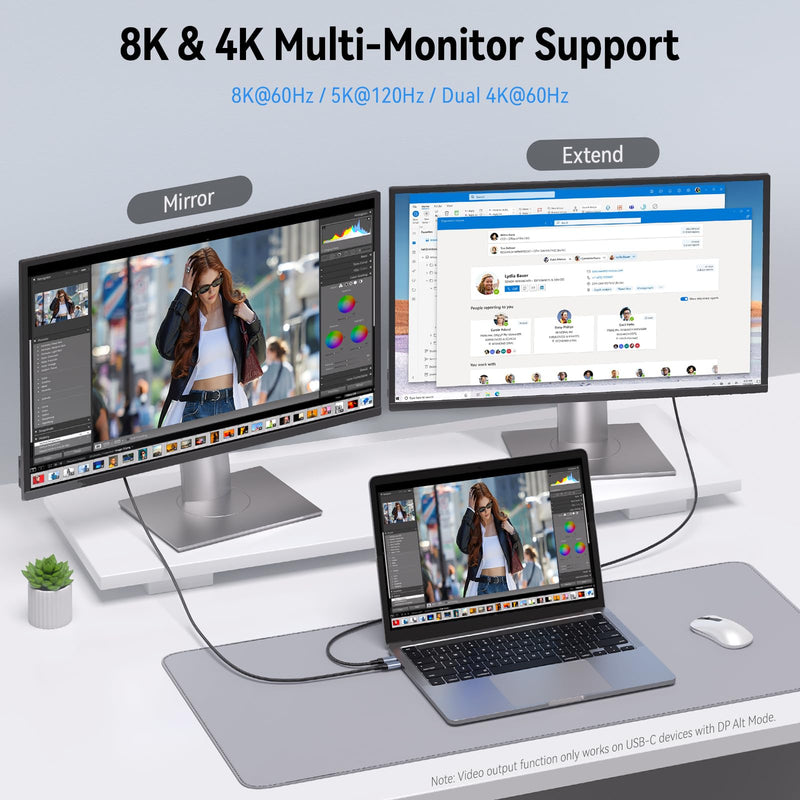 ZeroneTeck 3-Pack 6.6FT USB4 for Thunderbolt 4 Cable, 8K/4K@144Hz USB C Video Cable, 40Gbps Data Transfer, USBC Monitor Display, 240W PD Fast Charging for MacBook,Lenovo,HP,Multi-Computer Desktop Black