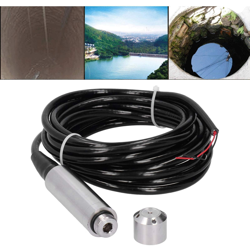 Level Indicator Cistern, Water Level Indicator Cistern, 0-10 m Water Level Sensor, Level Detector Made of Stainless Steel 304 Transmitter, Submersible Level Measurement for Fuel Water Indicator
