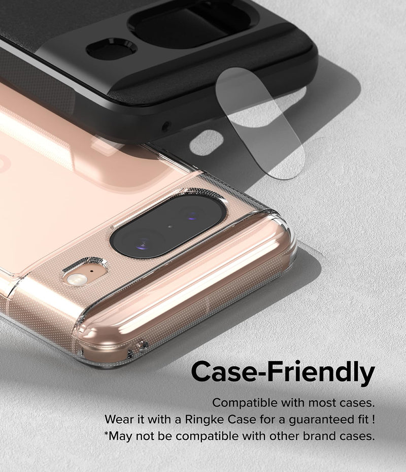 Ringke Camera Glass [Multi-Layer Protection] Compatible with Google Pixel 8 Camera Lens Protector, Tempered Glass Cover - 3 Pack