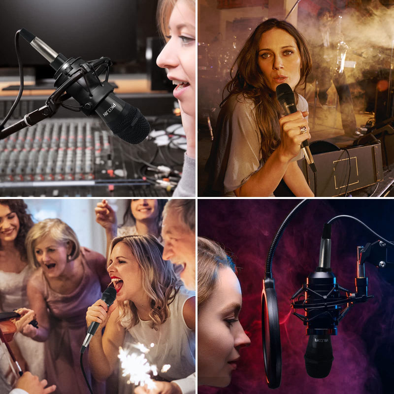 Dynamic Karaoke Microphone for Singing, Vocal Wired Microphone for Karaoke, Handheld Mic with 10 Ft Cable, Mics for Speaker with ON/Off Switch