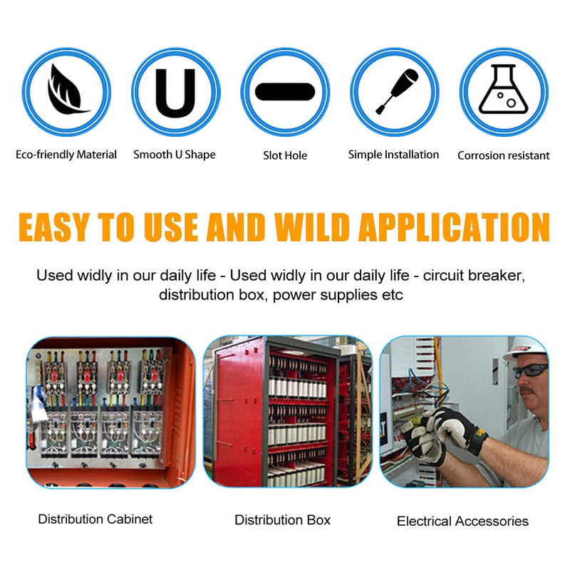 Greluma 4pcs DIN Rail - 2pcs 20cm + 2pcs 30cm Aluminium DIN Rail for Electric Control Cabinets - Width 35mm, Height 7.5mm, Thickness 1.2mm 2 pieces 20 cm + 2 pieces 30 cm