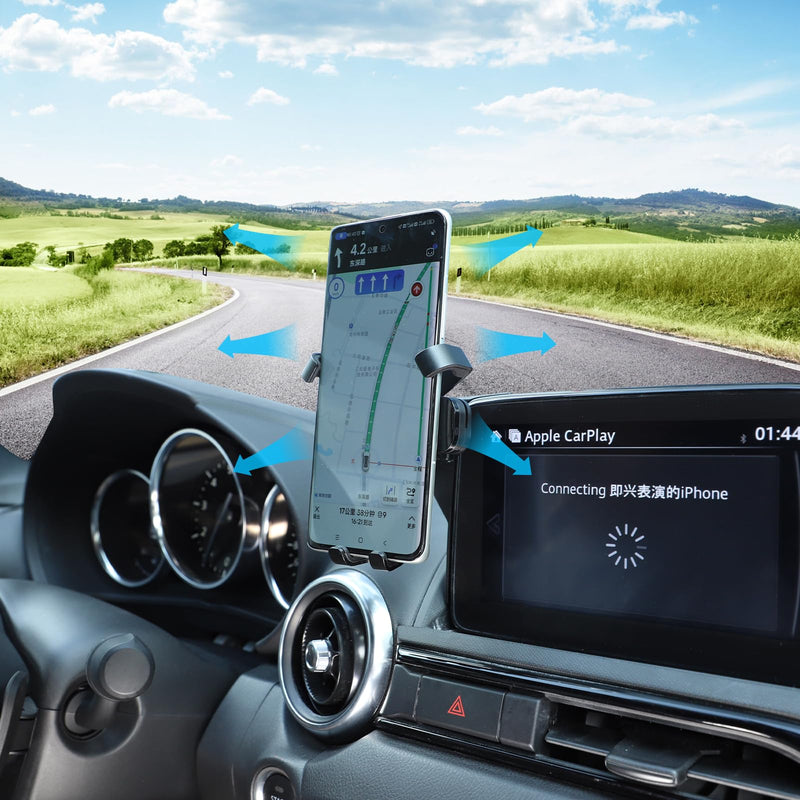 HAPPYHORSE Car Phone Mount Compatible with Mazda MX-5 2016-2023 Central Control Navigation Cell Phone Holder Dash Clip Dash Panel Mobile Phone Bracket Stand Accessories (Style B) style B