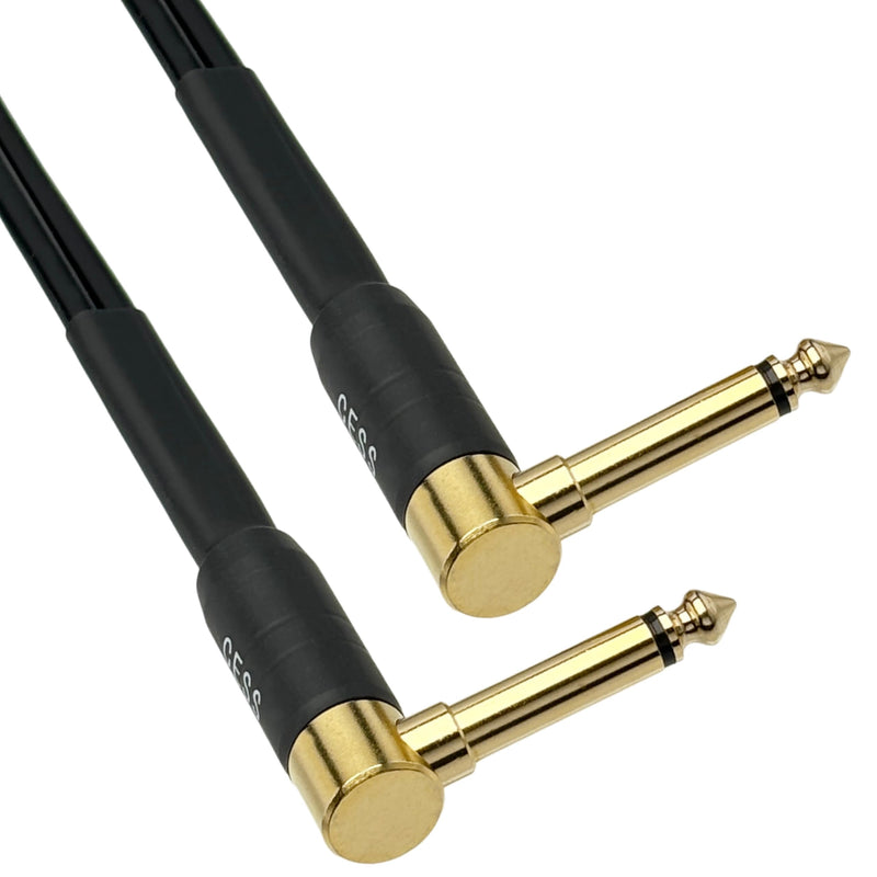 CESS-133-3f Right-angle 1/4 Inch TS Plug to Speakon Speaker/Amplifier Cable, 2 Pack (3 Feet) 3 Feet