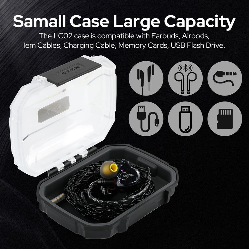 Linsoul KZ ZS10 Pro, 4BA+1DD 5 Driver in Ear Monitor(STD,Black) + LC02 in Ear Monitor Case