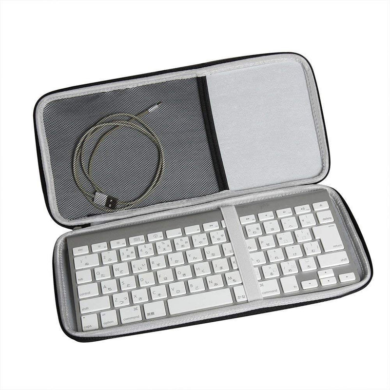 Hermitshell Hard Travel Case for Apple MC184LL/B Wireless Bluetooth Keyboard (PU, Black) PU