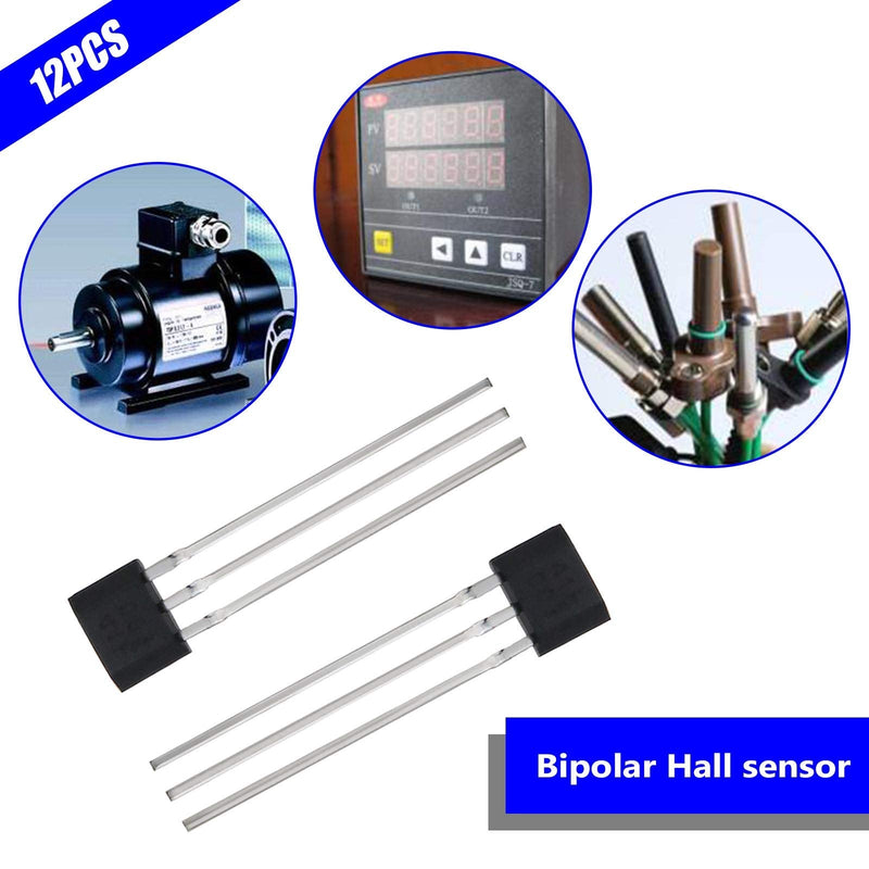 [AUSTRALIA] - YINETTECH 12pcs 41F TO-92S Bipolar Hall Effect Sensor Magnetic Detector SS41F 0H41 SH41 S41 S41 S41 3 Pin Sensor for Electric Vehicle Engine Industrial Applications 