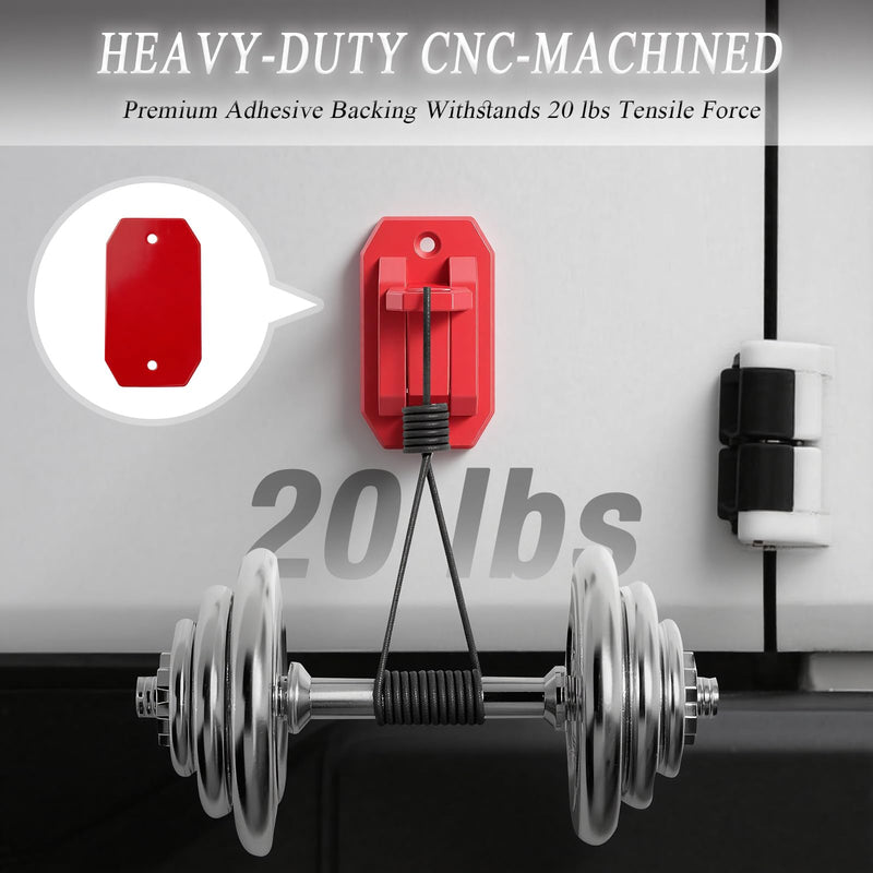CB Antenna Mount, Universal Vehicle No-Drill Antenna Holder Fit Truck SUV | Red CB Antenna Holder, No-Drill Mount, Made of Aluminum Alloy, Rust and Corrosion Resistant