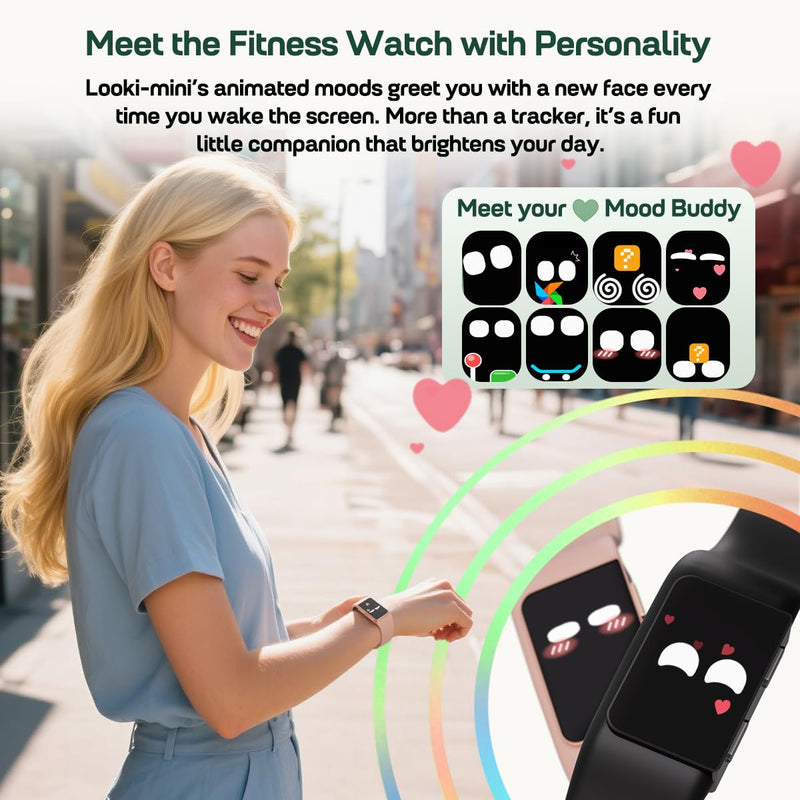 FITVII Slim Fitness Trackers, Fitness Watch with 24/7 Heart Rate, Blood Pressure, Blood Oxygen, Stress Monitor, AMOLED Activity Tracker Step Calorie Counter, IP68 Waterproof Smart Watch for Women Men