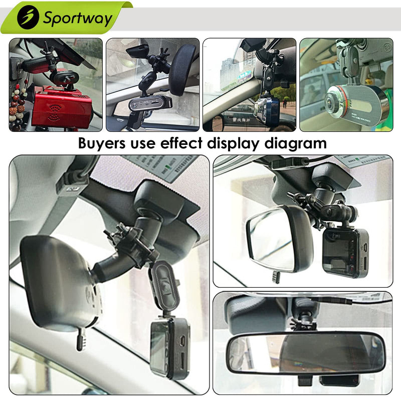 [AUSTRALIA] - S80 Dash Cam mount, Dash Cam Mirror Mount Holder with 16pcs Joints for Rove APEMAN CHORTAU Roav Nexar iiwey YI Z-Edge Old Shark KDLINKS Crosstour VANTRUE GoPro... 99% Car Dash Cameras DVR GPS 