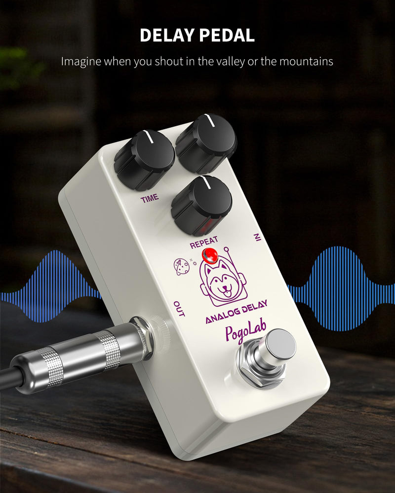 Delay Pedal, Delay Pedals for Electric Guitar, Analog Delay Guitar Pedal, DC 9V True Bypass, Mini Delay Pedal