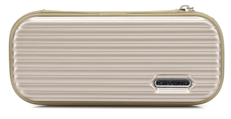 KAYOND Hard Pencil Case PC Hard shell case for executive fountain pen,ballpoint pen,stylus touch pen,Durable Students Stationery With Zipper (Golden) Golden